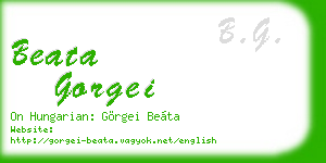 beata gorgei business card